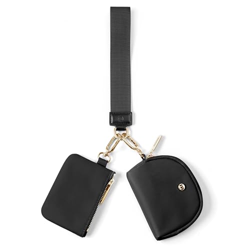 Image of Mum's Memory Mini Zip Around Wristlet Wallets for Women -KeyChain Wallet with Detachable Dual Pouch Wristlet -Key Chain Coin Purse Small Wallets