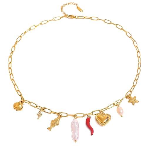 Collier perles d'eau douce et étoile de mer pour sublimer vos tenues de plage