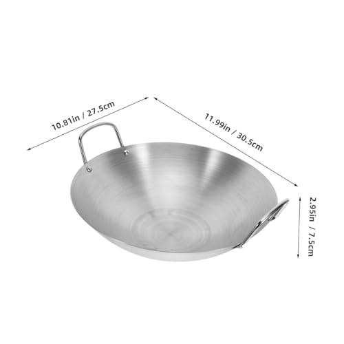 Wok de acero inoxidable Homoyoyo, 28x28cm, plateado miniatura 2