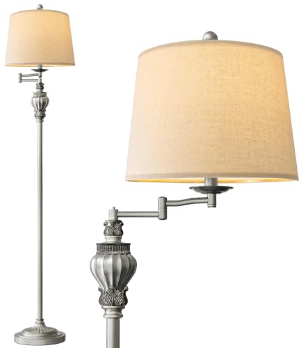 Image of Vintage Floor Lamp with 350 Adjustable Swing Arm 61 inch Lamps for Living Room
