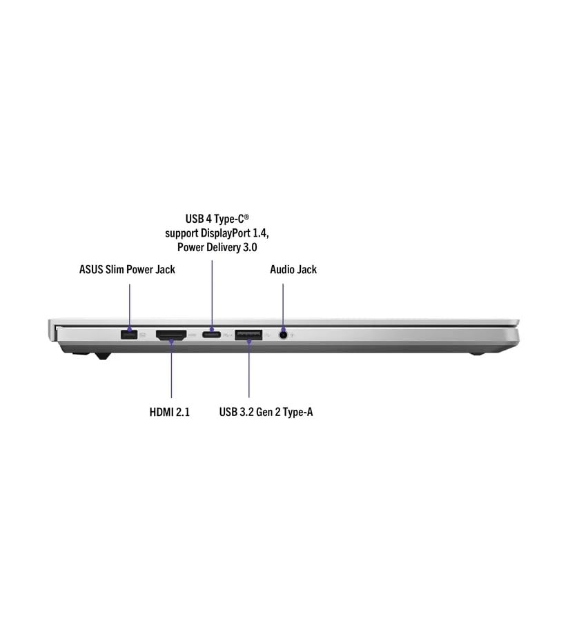 Image of ASUS ROG Zephyrus G14 Gaming Laptop, 14 inch OLED 3K 120Hz, AMD Ryzen 9 270, 16GB LPDDR5X RAM 2TB SSD, RTX 5060, Wi-Fi7, Backlit KB, Win11Pro Office Lifetime License, White, w /2TB USB Drive, W /GaLiMu