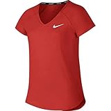 Nike Mädchen Pure T-Shirt, Habanero Red/White, S