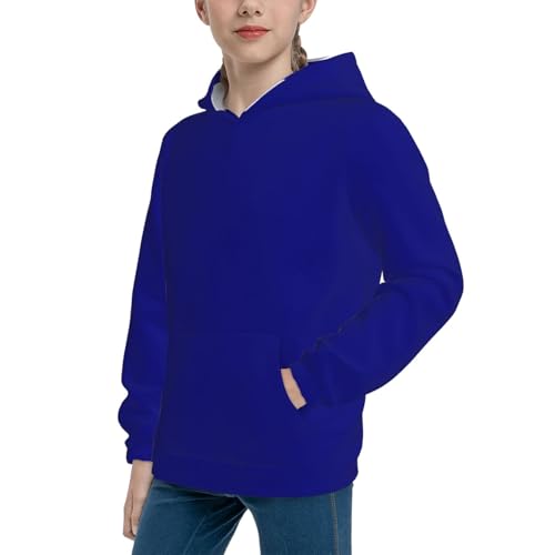 Navy Kid Hoodies Boys Sweatshirts Girls Pullover with Pocket2