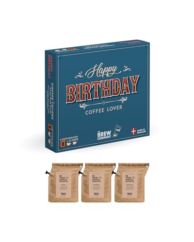 Birthday Greeting Cards for Coffee Lovers – Includes 3 Premium Coffeebrewers with Gourmet Coffees of The World | Brew 6 Cups of Hand Roasted Specialty Coffee On The Go | Gift Idea for Men & Women