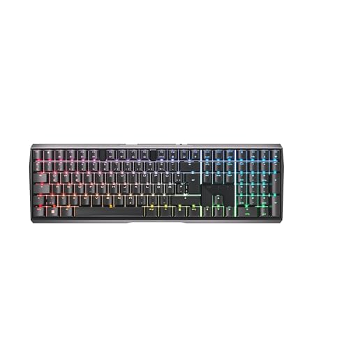 CHERRY MX 3.0S Wireless, Clavier de Jeu Mécanique sans Fil, Disposition Allemande (QWERTZ), Connexion Bluetooth, 2,4 GHz et Filaire, Commutateurs MX2A Red, Noir