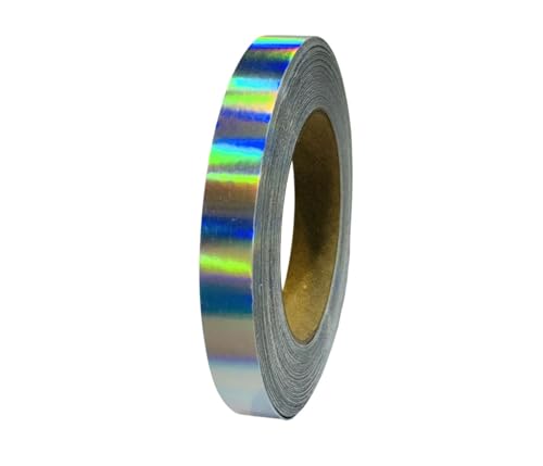 Image of WALLMATE Reflective Tape Outdoor Safety Warning Lighting Sticker Waterproof Tape for Bicycle Bike Car Motorcycle Cycle Decoration (Rainbow Strip, 0.5 In x 45 Mtr (1771 in))