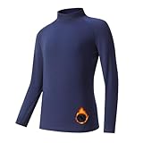 [Sillictor] スポーツインナー キッズ ハイネック 裏起毛 コンプレッションウェア スポーツ アンダーシャツ トレーニング インナーウェア 野球 サッカー スキー コンプレッショントップス [防寒保温・通気速乾] yc3831na-130