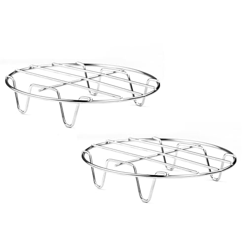 2 Pcs Steaming Rack, 7.8 Inch Round Shape Stainless Steel