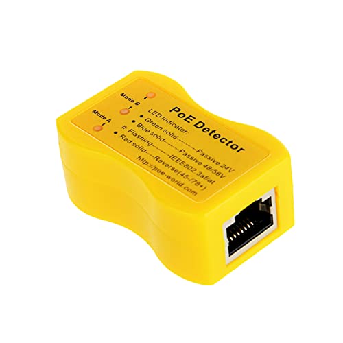 ZhangQing PoE Detect Ethernet Cable Detector Test Tool for Method & Approximate Voltage of PoE Switch, PoE Detector Tool Apply for Passive Injector 802.3af/802.3at/802.3bt 568A 568B