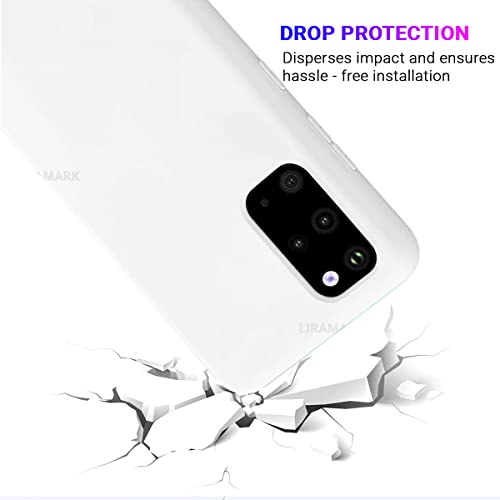 Image of LIRAMARK Liquid Silicone Soft Back Cover Case for Samsung Galaxy S20 Plus / S20 Plus 5G (White)