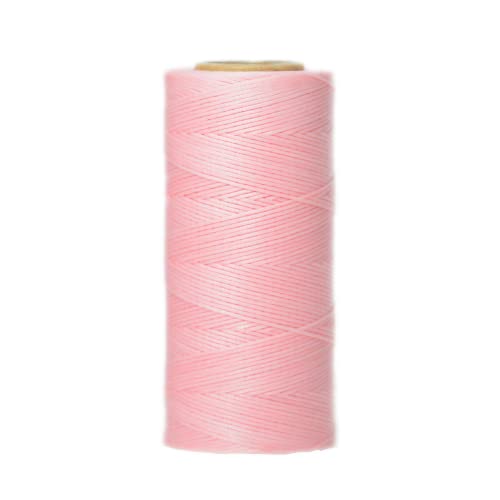 Victohome 100% Polyester Flat Waxed Threads, 150D/0.8Mm, 270Yards/247M. All-Purpose Threads Hand Sewing Leather Projects And Crafts. (Sakura) #TOP4