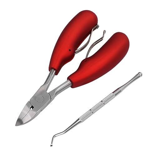 WOFASHPURET Heavy Duty Toenail Nippers Professional Clipper for Thick Brittle Nails Ergonomic Long Handle Design for Easy Control Precision Trimming