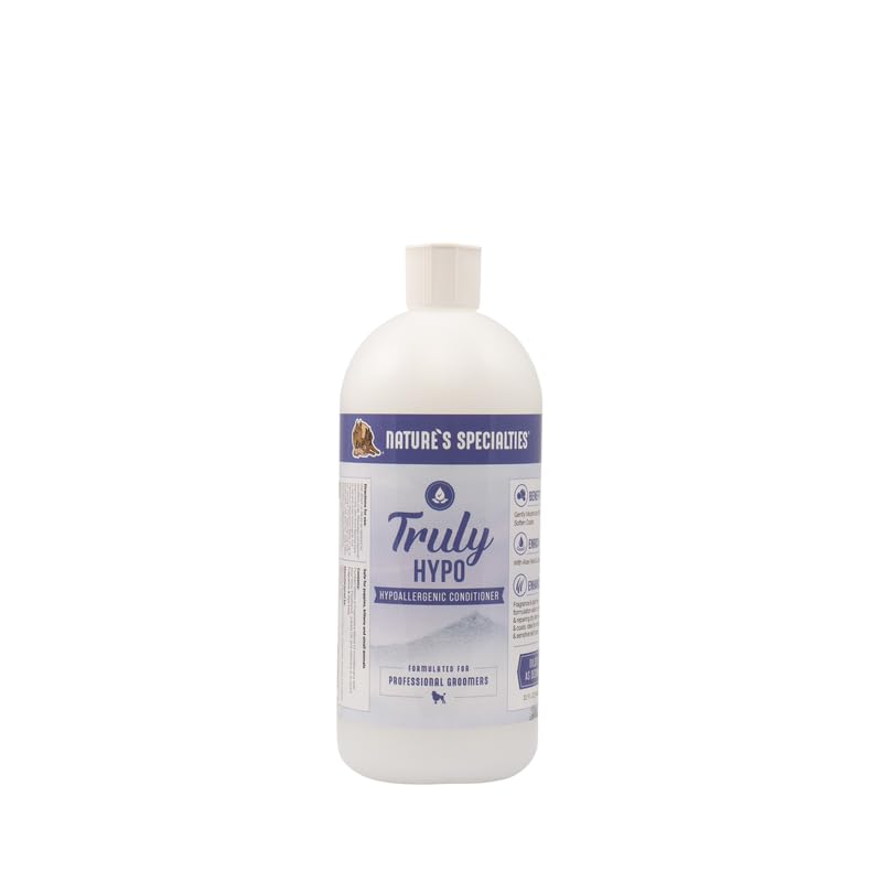 Nature's Specialties Truly Hypo Dog Conditioner - Gentle & Hypoallergenic Conditioner for Dogs - Gently Moisturises Skin & Softens Coat - Enriched with Aloe Vera & Jojoba Oil, 946ml