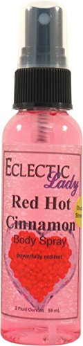 Eclectic Lady Red Hot Cinnamon Body Spray, Double Strength, 2 ounces, Body Mist for Women with Clean, Light & Gentle Fragrance, Cologne with Soft, Subtle Aroma For Daily Use