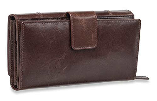 Mancini Casablanca RFID Secure Ladies Clutch Wallet,Color Brown-One Size,8700300-bn,One Size3