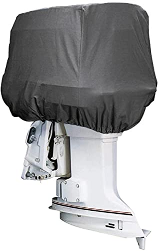 AKEfit Outboard Motor Cover, Waterproof & Sunproof Boat Motor Covers,Motor Hood Cover with 600D Heavy Duty Oxford Fabric Extra PVC Coating,Fits Motor Up to 150Hp