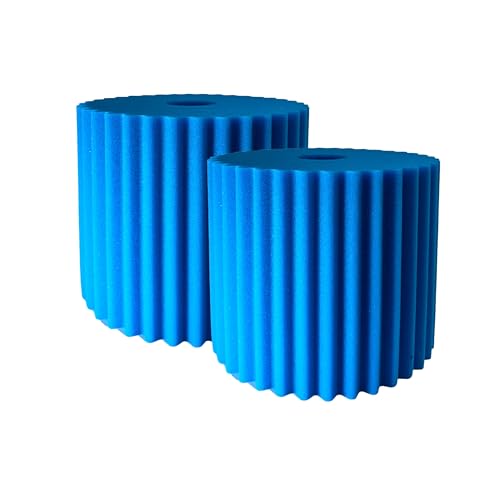 Nispira 506B Foam Dust Filter Replacement for Electrolux Centralux Aerus Central Vacuum 1561,1569,1580,1584,1590,1590A E130 Series, E177A Blue Scalloped, 2 Packs