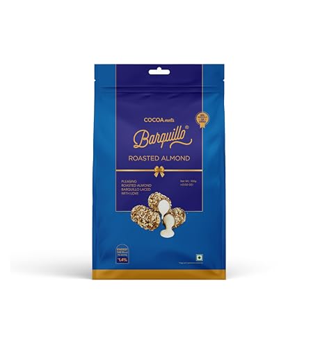 Image of Barquillo Premium Roasted Almond Chocolate Pouch - 5 Pcs (100 gm) | Vanilla Cream Filled Biscuit Roll imported | Dubai couverture taste | Festive Gift Pack Celebration specially for Festivals