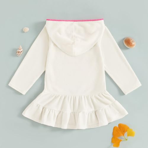 Toddler Girls Swim Cover Up Swimsuit Terry Cloth Beach Towel Long Sleeve Bathing Suit Cover Ups for Swimwear4