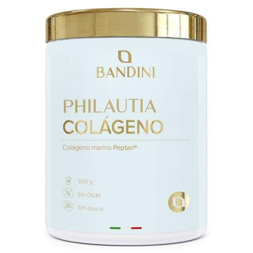 Bandini® Colágeno Marino en Polvo 12.000mg por Dosis - Péptidos de Colageno Hidrolizado Tipo I - Suplemento para Piel, Cabello y Uñas - Marine Collagen 300g – Sabor natural, Sin Gluten, Sin Azúcares