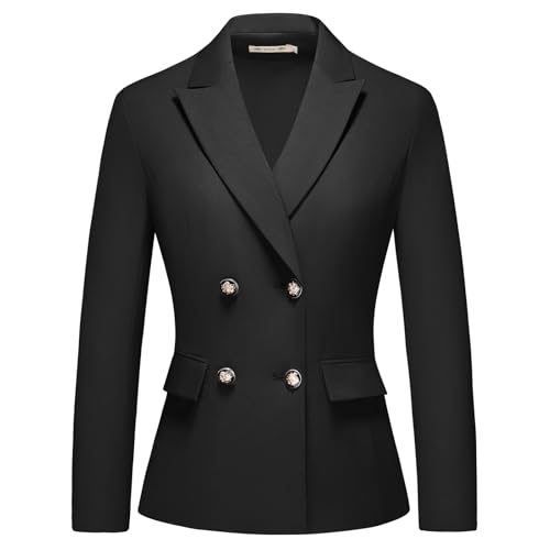 Effortlessly Chic Black Women's Blazer and Pants Set - Image 2