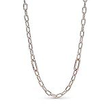 Pandora - Collana con ciondolo oro rosa Non un gioiello Me Donna, oro rosa, 50cm - 389685C00-50