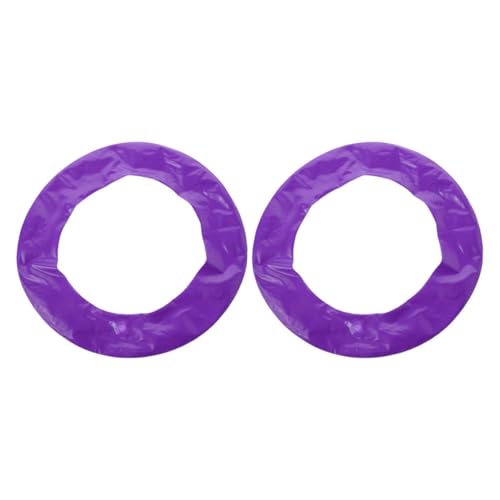 RORPOIR Soporte para Pelota de Yoga de PVC Púrpura, Base Redonda Portátil para Fijación de Balones de Ejercicio, Paquete de 2 Unidades para Fitness y Gimnasia