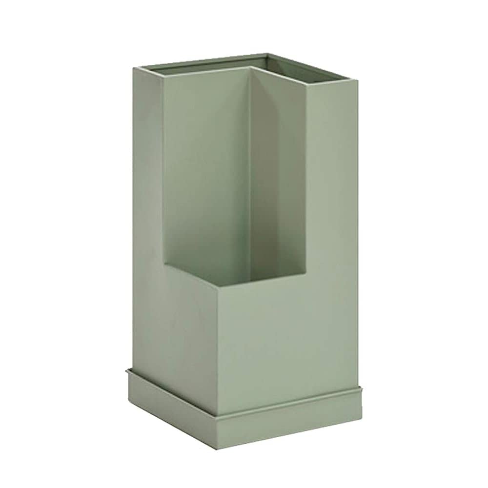 WQPMNYG Sturdy Metal Umbrella Stand with Removable Drip Tray - Stylish Umbrella Holder Rack for Long & Short Umbrellas - Perfect Decor for Hallway Foyer Entryway - Green
