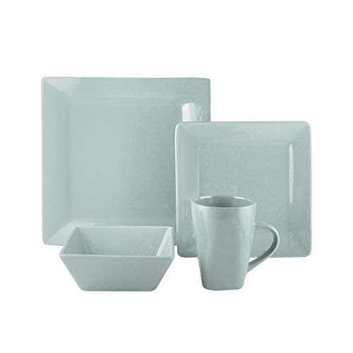 American Atelier 7217-16-RB Casual Dinnerware Set – 16-Piece Stoneware Party Collection w/ 4