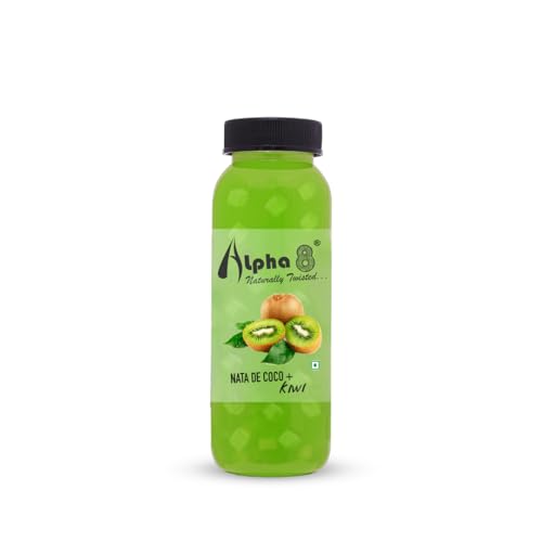 Image of ALPHA 8 Natural Energizer & Immunity Booster | Healthy Kiwi Juice | Real Taste | Rich in Antioxidants & Vitamin C | Refreshing Fruit Drink | No Added Sugar | 200ml (Pack of 6)