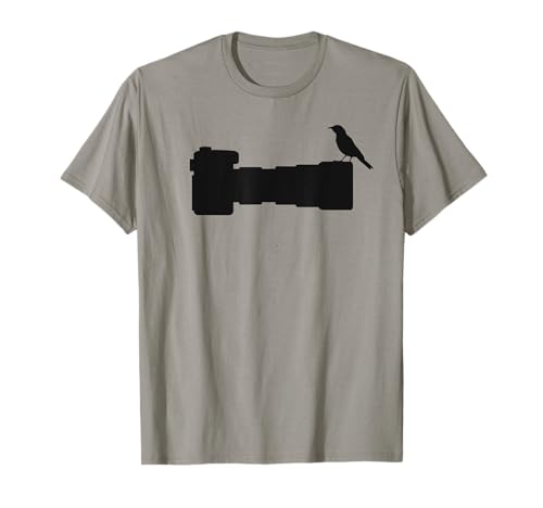 Bree's Bird Watching T Shirts Bird on Long Lens Camera Bird Photographer Photography T-Shirt