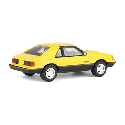 Greenlight 1/64 Ford Mustang Cobra Fastback 1979 amarillo miniatura 3