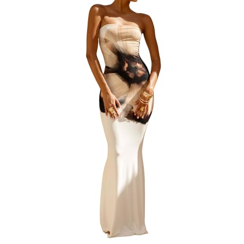 slim fit dress slacks Strapless Smocked Ruffle-Top Maxi Dress – New York & Company