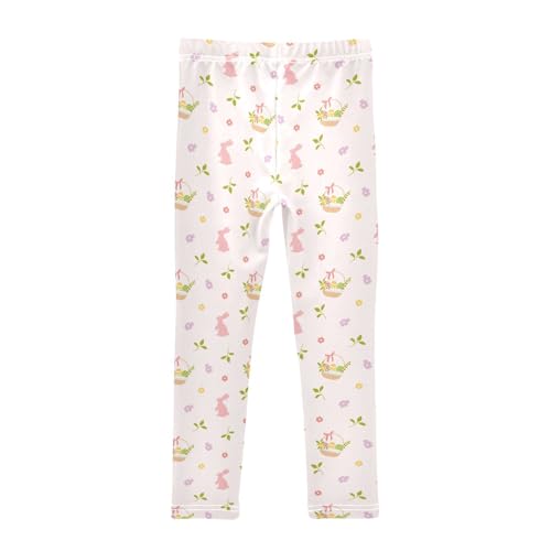 Baskets Bunny Girls Leggings,Workout Leggings for Girls Toddler Athletic Legging Size for 3-10T2