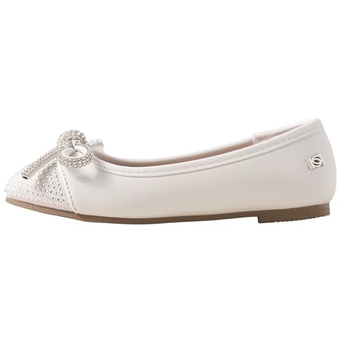 bebe Girls' Ballet Flats - Sparkly Ballet Shoes for Girls with Glitter and Rhinestone Bow, Girl's Shoe for Toddler/Little Kid/Big Kid3
