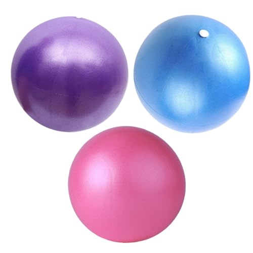 BRIGHTFUFU Pilates Ball Mini Set 3pcs Dull Polish Yoga Balls for Enhanced Balance and Muscle Endurance Training