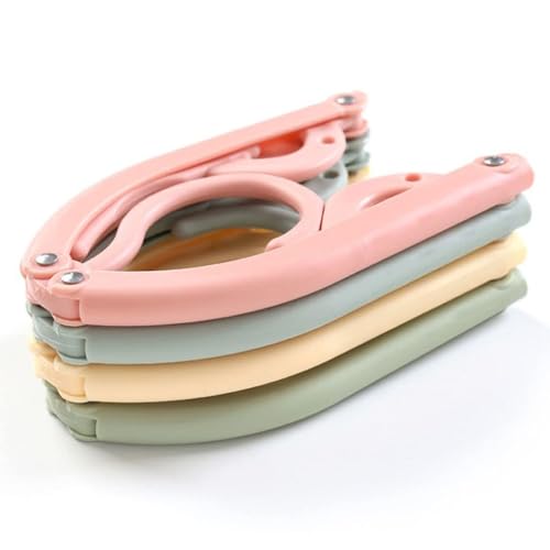 Image of Travel Curry - Portable Folding Clothes Hanger Set | Foldable Non-Slip Hangers for Wardrobe, Travel & Outdoor Drying | Space-Saving Multifunctional Adult & Child Hangers - Pack of 12
