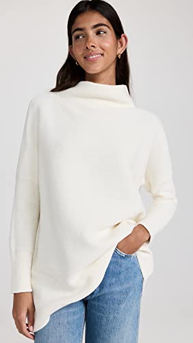 Free People Women's Ottoman Slouchy Sweater, Ecru, White, L #TOP1