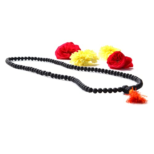 anciently Natural Unpolished Karungali Malai Original | Karungali Malai 10mm - Natural Black Ebony Wood For Unisex Adult