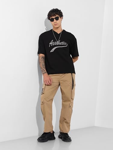 Image of The Indian Garage Co Men Relaxed Fit Mid-Rise Cargos