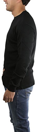 ToBeInStyle Men's Long Sleeve Crew Neck Cotton-Poly Blend Sweatshirt3