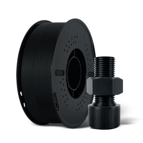 Image of Kingroon ABS Filament, 1.75mm Black, Highly Resistant, +/- 0.03mm Accuracy, 1kg Spool (2.2lbs) for 3D Printer
