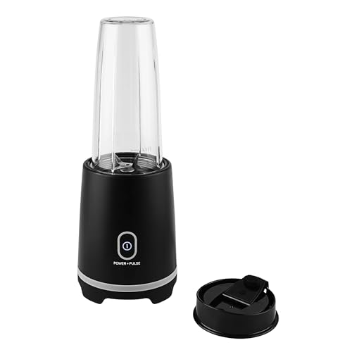 XoTiq Black Single-Serve Blender with 1 Travel Lid, 16 oz