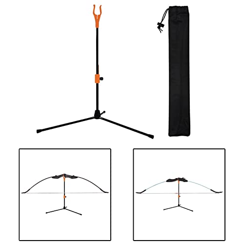 Guangming - 1 Piece Recurve Bow Archery Bow Stand,Portable Adult Archery Recurve Bow Stand, Foldable Heavy Hunting Shooting Practice Archery Stand Accessories For Shooting (Color : Orange) #TOP4