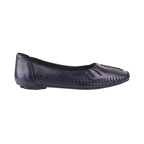 Image of Catwalk Womens Leather Laser Cut Bellies Ballet Flat