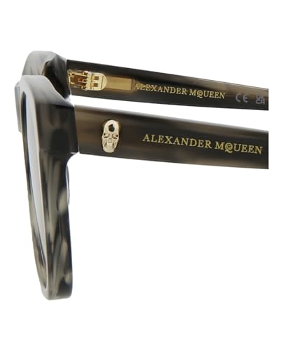 Alexander McQueen Square/Rectangle Sunglasses Grey Grey Brown Luxury Eyewear Made In Italy Acetate Frame Designer Fashion for Everyday Luxury4