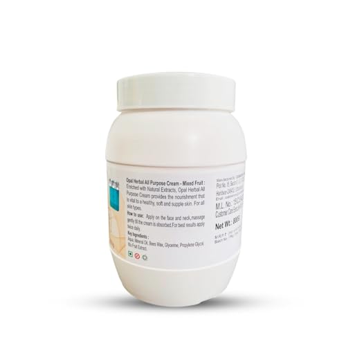 Image of OPAL Mixed Fruit Herbal All Purpose Cream for Deep Nourishing & Refreshing Moisturizing Cream - Hydrating & Revitalizing Skin Care Cream All Skin Types - 800gm