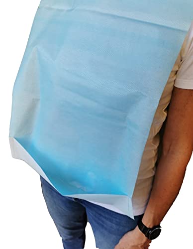 MONOUTILE 200 Bavagli Cleany Monouso Unisex Impermeabili Con Pratica Tasca Raccoglicibo Made in Italy