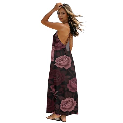 Robe caraco gothique pour femme à motif de roses noires et style victorien