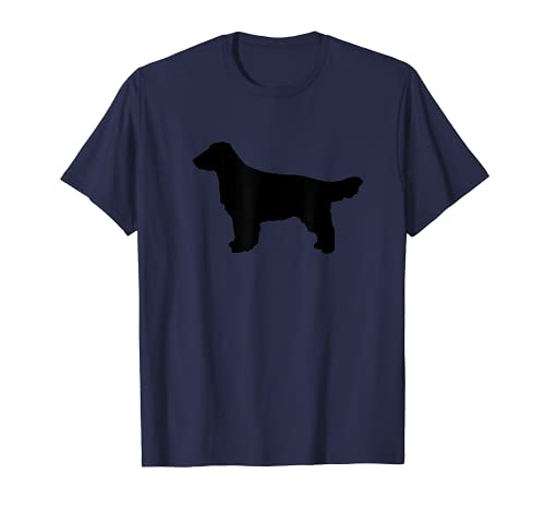 Silhouette of Dog Breed - Field Spaniel T-Shirt, Blue